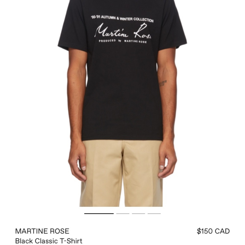 Martine Rose Unisex Black T-Shirt